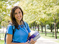 female student on campus